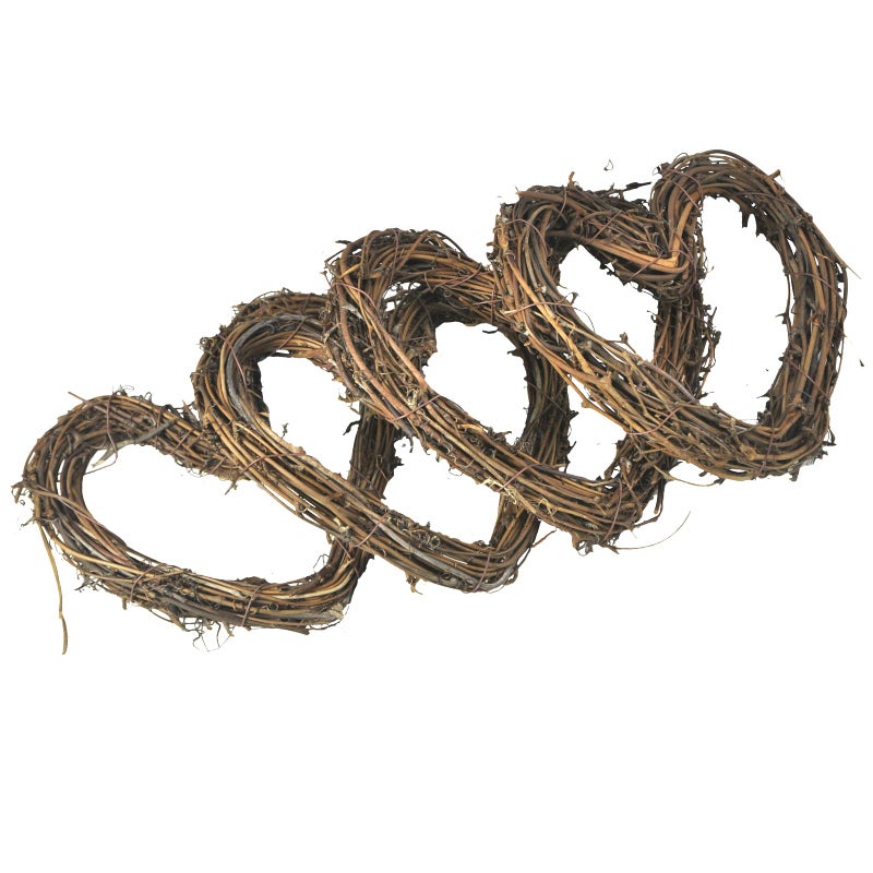 Ougual DIY Crafts Natural Grapevine Wreaths (12 Inch, 2 Pack) - Image 1